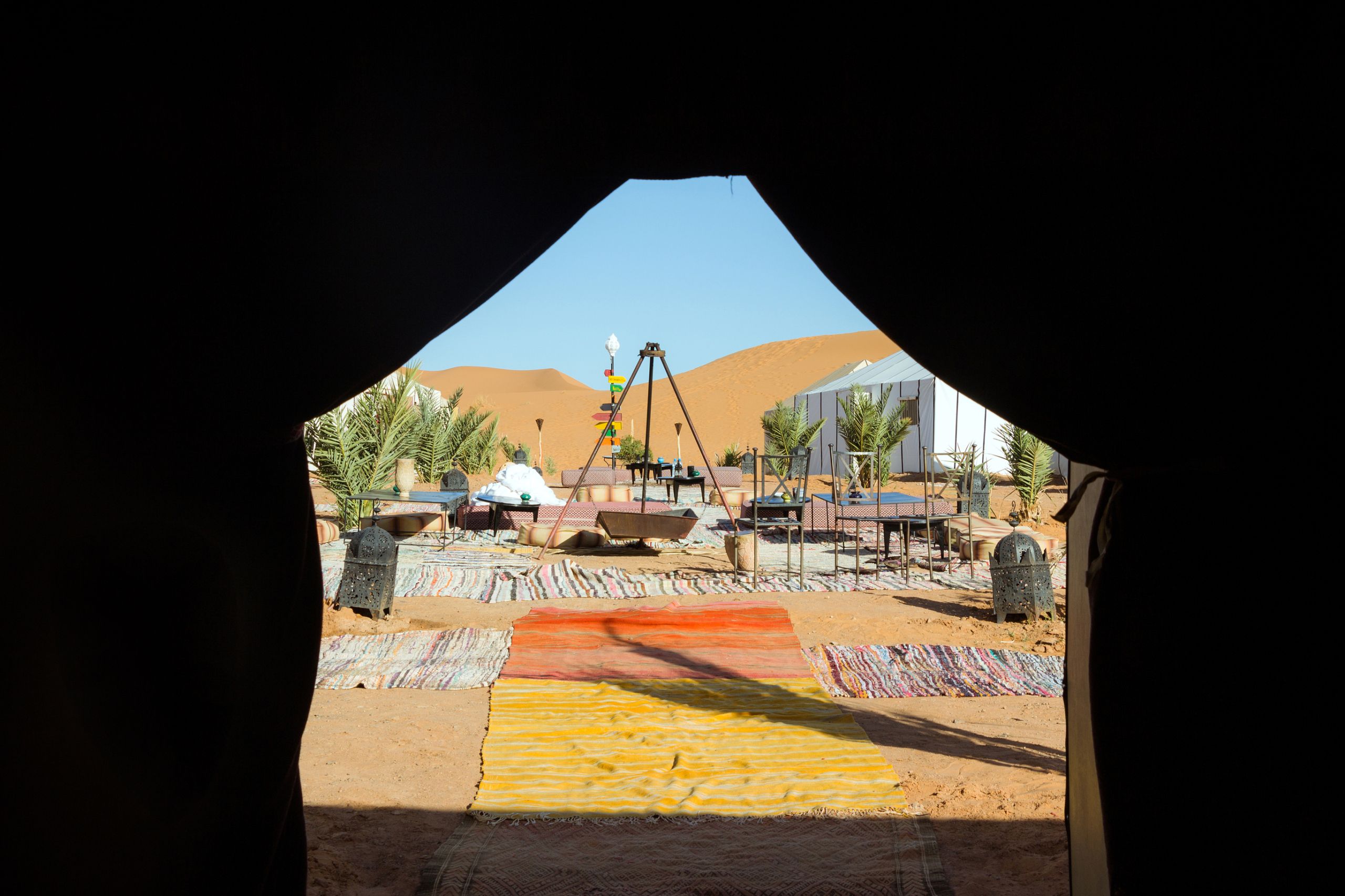 camping tent in sahara