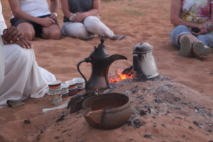 A Bedouin Prepares Traditional Coffee