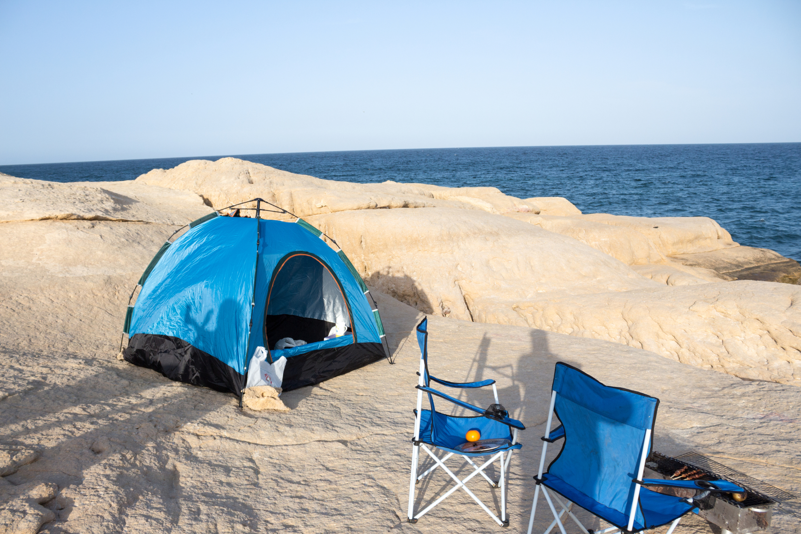 Camping in the desert
