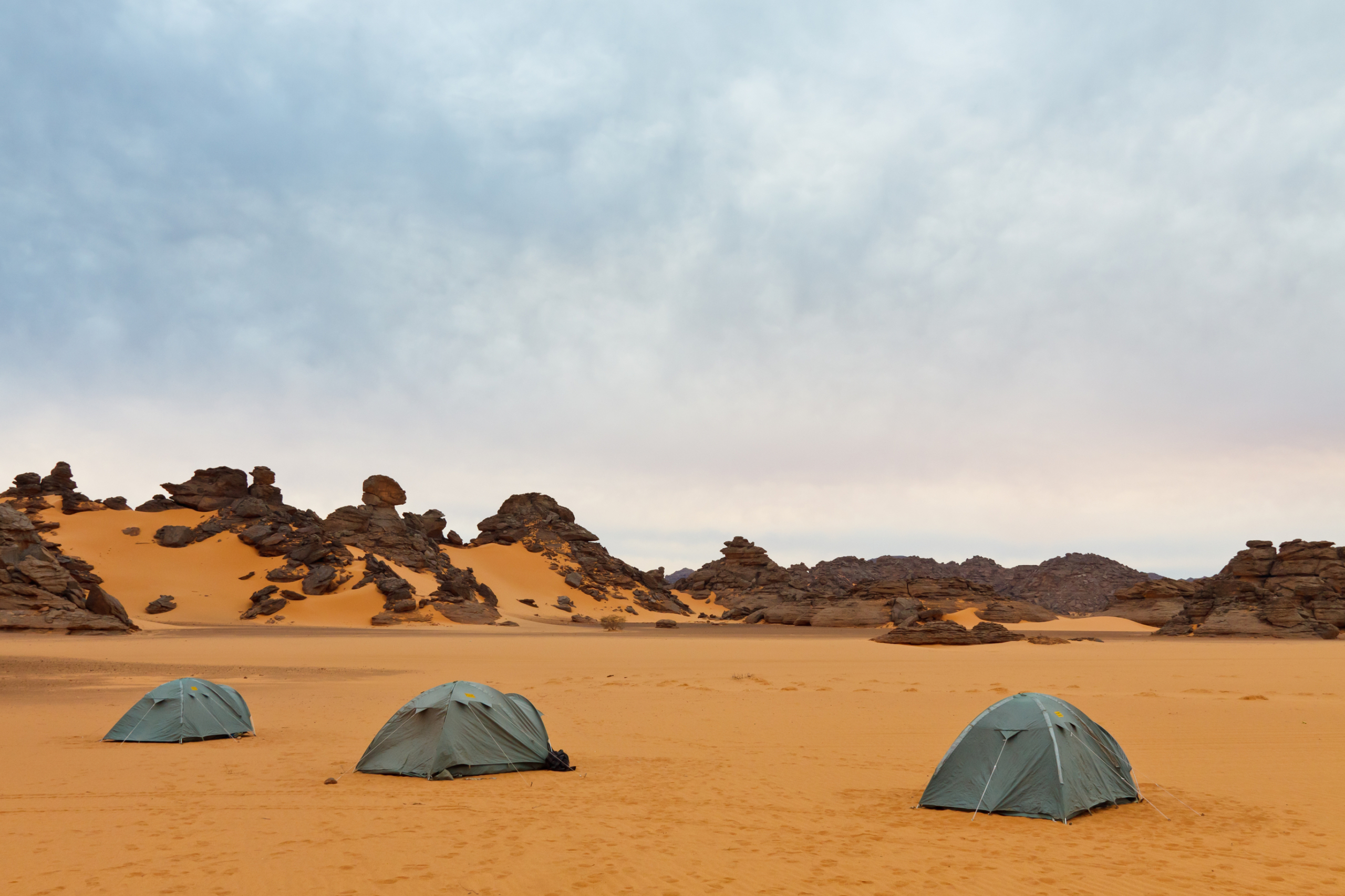 Tents in the desert