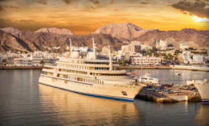sunset of mutrah muscat