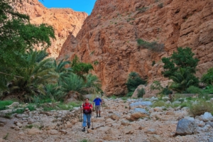 Hiking in Wadi Shab