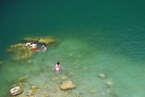 Swimming in Bimmah Sinkhole